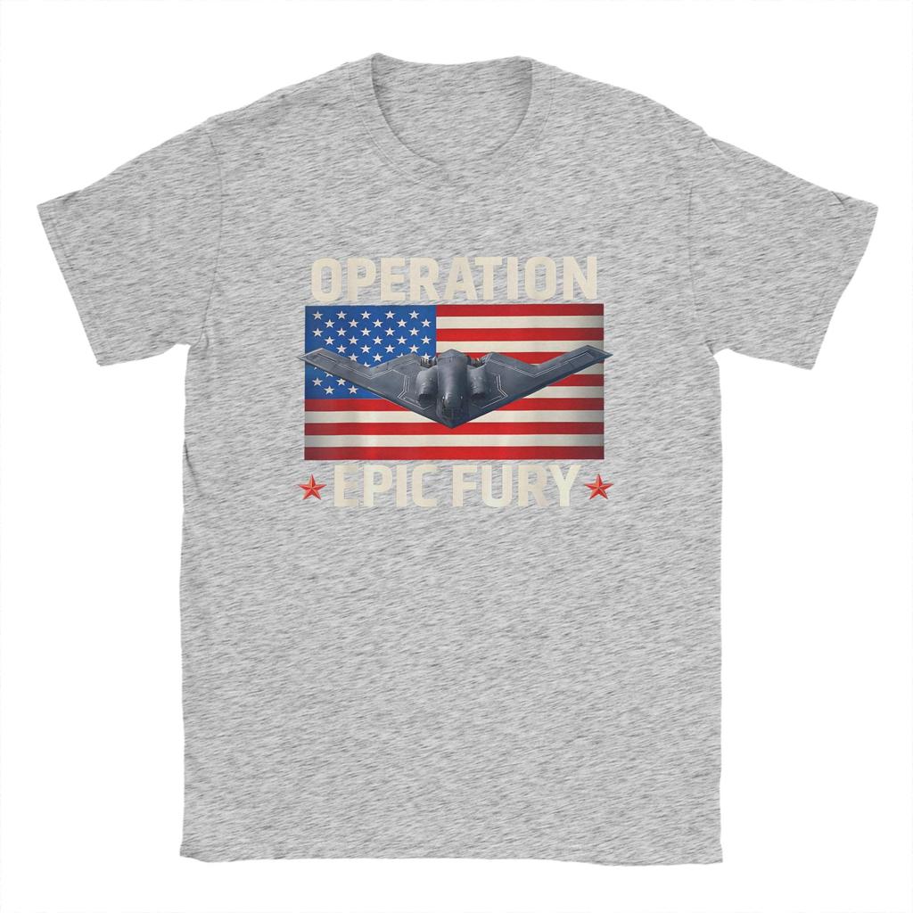Vintage Operation Epic Fury  TShirts Unisex Crew Neck 100 Cotton T Shirts  Short Sleeve Tees Graphic Clothing