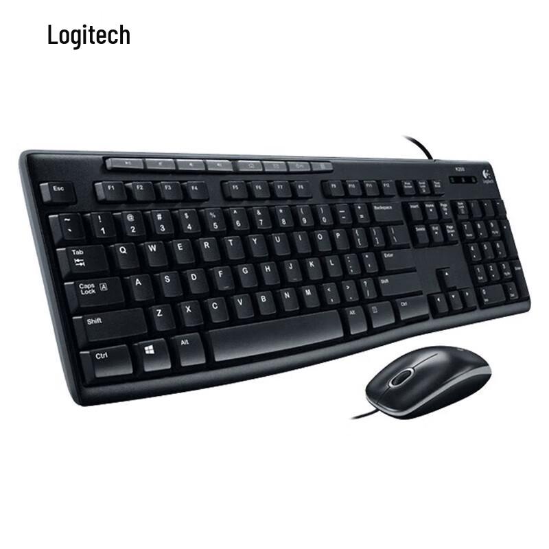 

Logitech MK200 Full-Size Wired Multimedia Keyboard and Mouse Combo