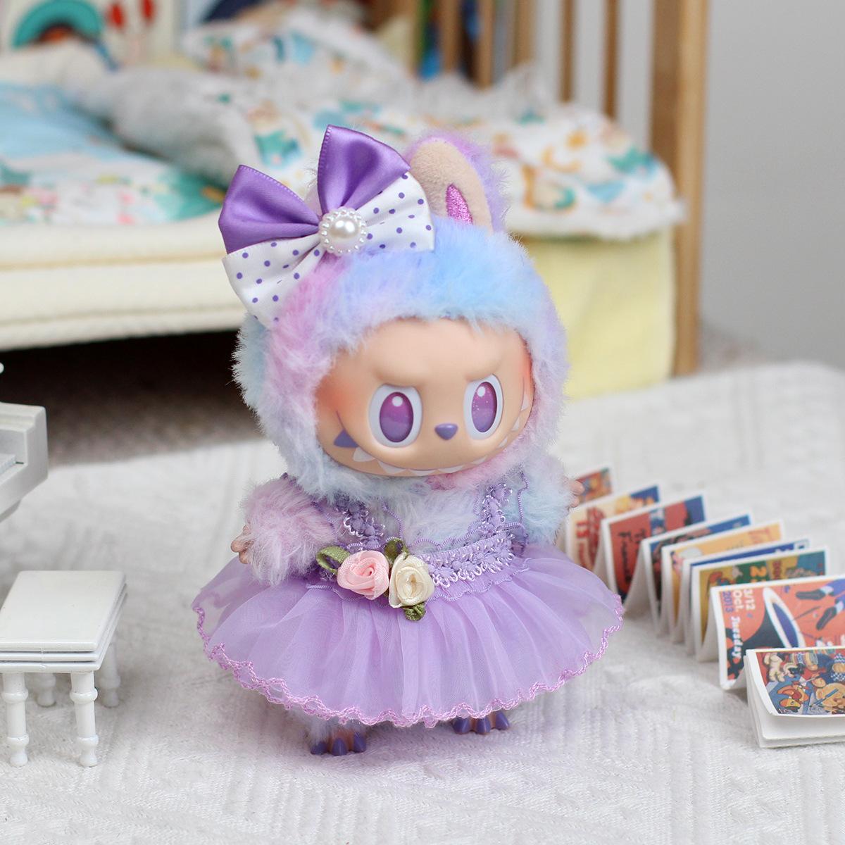 

Новая одежда для куклы Лабубу Универсальная модная изысканная фиолетовая одежда для куклы феи Labubu Doll Costumes