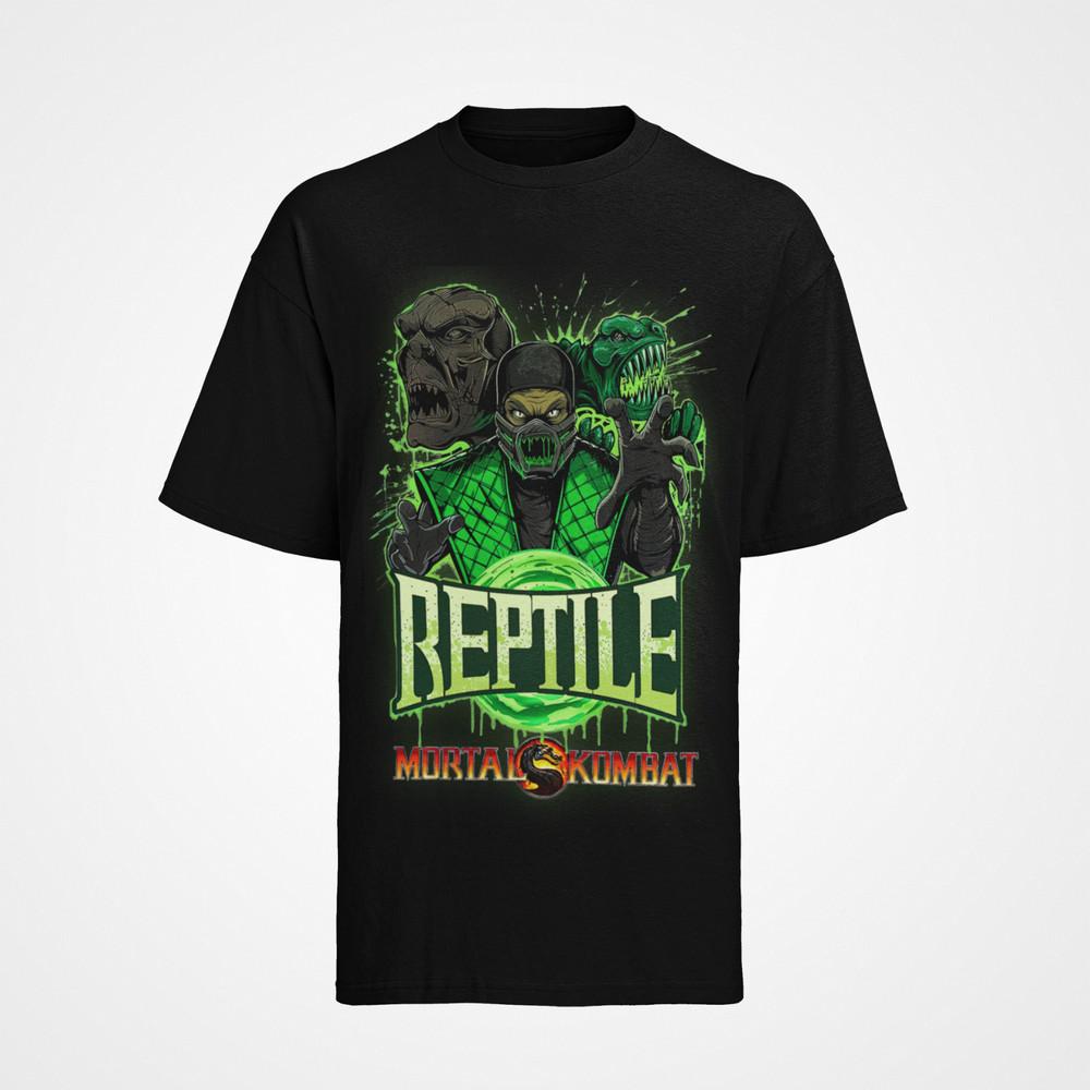 

Рептилия Mortal Kombat Zero Футболка Ретро Игра Мужская Хлопок S–XXXL M