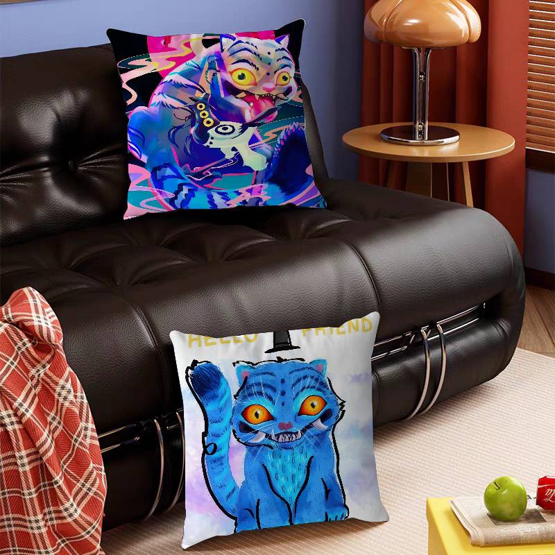 KPop Demon Hunters Tiger Pillow Gift Home Office Decoration Bedroom Sofa Car Cushion Cover Case 45x45