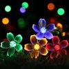 Cherry Blossom String Lights LED Battery Powered Fairy Garland Lighting Strings Crystal Flowers Waterproof Christmas Home Decor