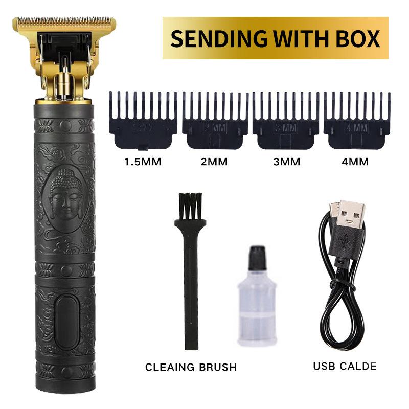 New Hair Clipper Washing Carving T9 Hair Clipper Oil Head Electric Hair Clipper Shaving Electric Hair Clipper Light Head Digital Display Household