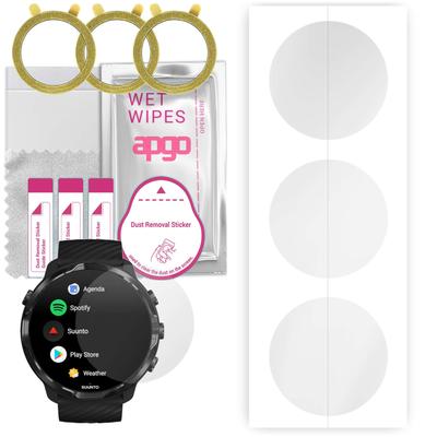 3x apgo Προστατευτικό Οθόνης Υδρογέλης για Suunto 7, Φιλμ Υδρογέλης, με στρώση τοποθέτησης εύκολη εγκατάσταση