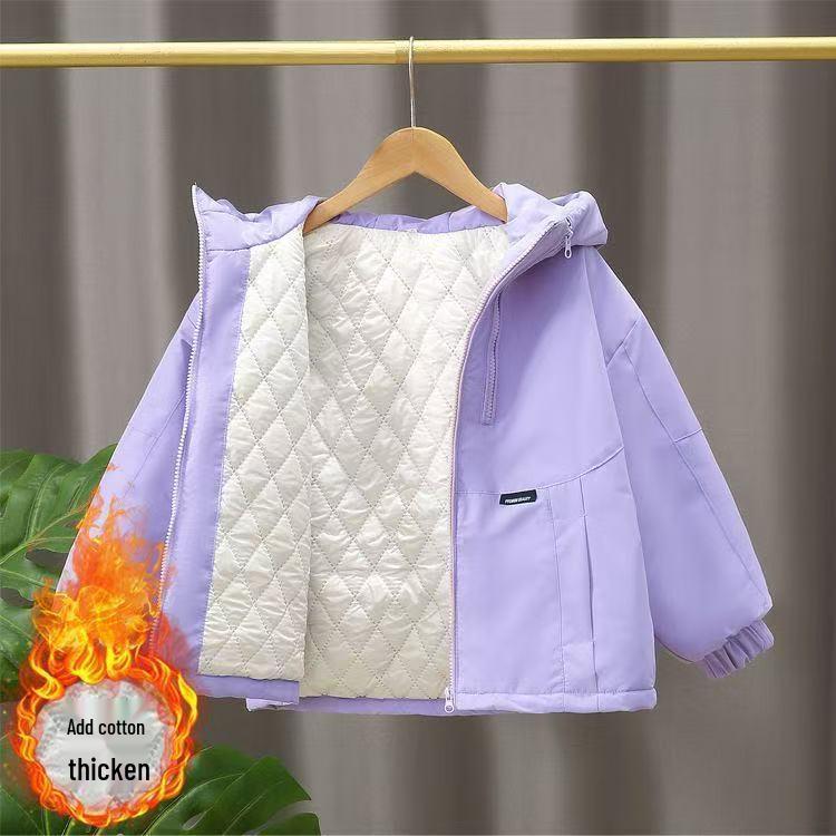 Big Girls' Spring/Autumn Thicker Cotton Padded Jacket, 2026 New Style