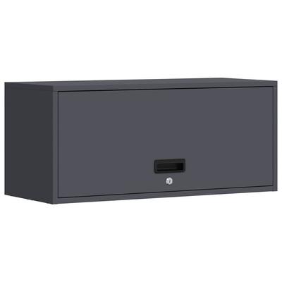 Wall Mounted Garage Cabinet with Gas Spring Door Anthracite