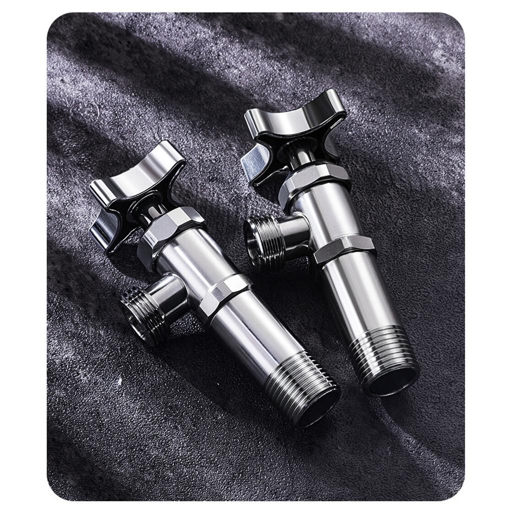 Practical Water Heater Angle Valves Stainless Steel Full Open Designs Cold Hot Water Supply Valves for Home Plumbing