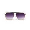 Metal Glasses Double Beam Pilot Retro Sunglasses Women Large Frame Sunglasses Men