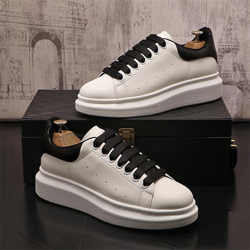 

Дизайнерская обувь для мужчин, повседневные кроссовки на платформе, двухцветные кроссовки на шнуровке, модные студенческие кроссовки, мужские вулканизированные кроссовки Tenis Masculino 38