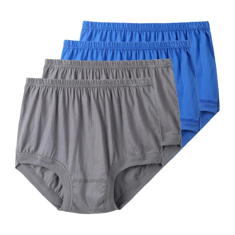 4pcs Big Size Underwear Men's L XL 2XL 3XL 4XL 5XL Briefs Large Underpants Middle-aged and elderly Cotton ComfortablePanties Male Shorts Knickers