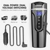 12V/24V Stainless Steel Car Heating Cup Electric Water Cup LCD Display Temperature Kettle Coffee Tea Milk Heated 450ml