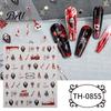 Salon Nail Accessories 6 Sheets Halloween Stickers for Women, Pumpkin Ghost Bat Skull Women Manicure Decoration Decals, Art Home Supplies