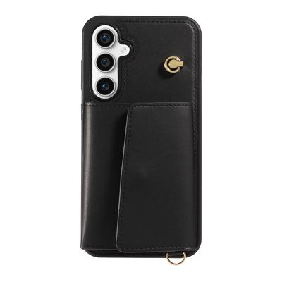 Für Samsung Galaxy S23 FE Crossbody Handyhülle Kartenhalter Ständer Lederbeschichtetes TPU Handyhülle