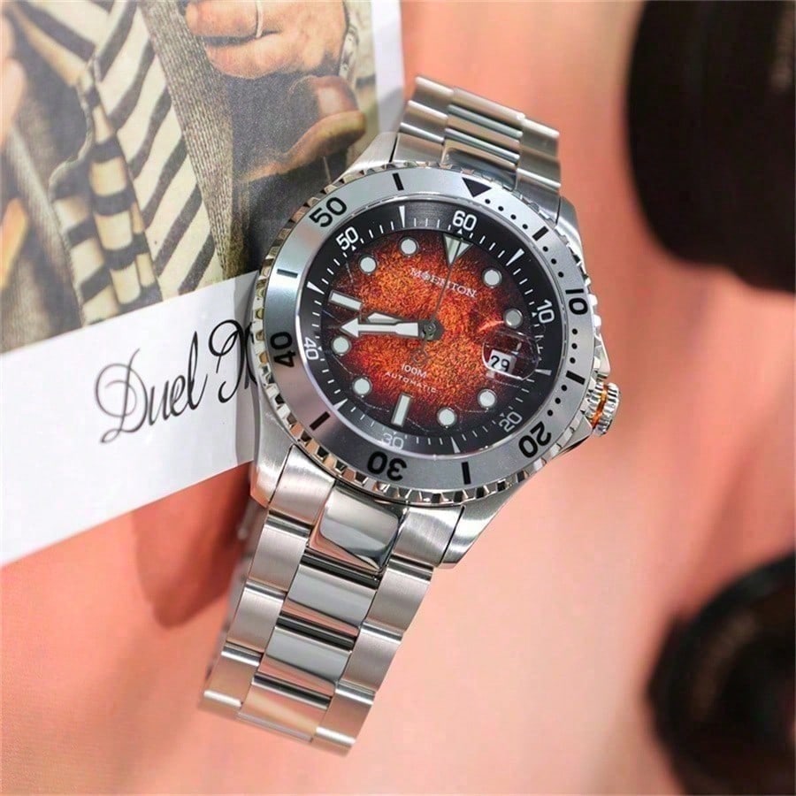 Moemton Men's Automatic Diver Watch Steel 100m M137.BSSA01