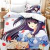 Anime Series Zipper Yae Sakura Character Bedding Set Bedroom Soft Modern Bedspreads Comefortable Duvet Cover Quilt Pillowcase