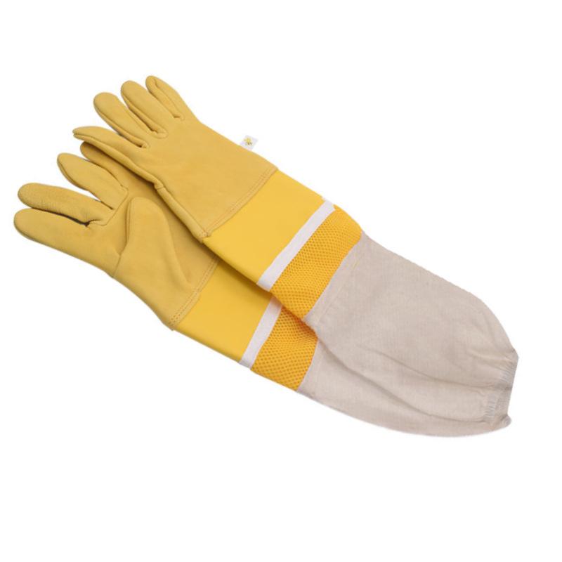 

Премиальные перчатки пчеловода из овчины - Дышащая сетка, Хлопковый холст, Защита от укусов и Противоскользящий дизайн