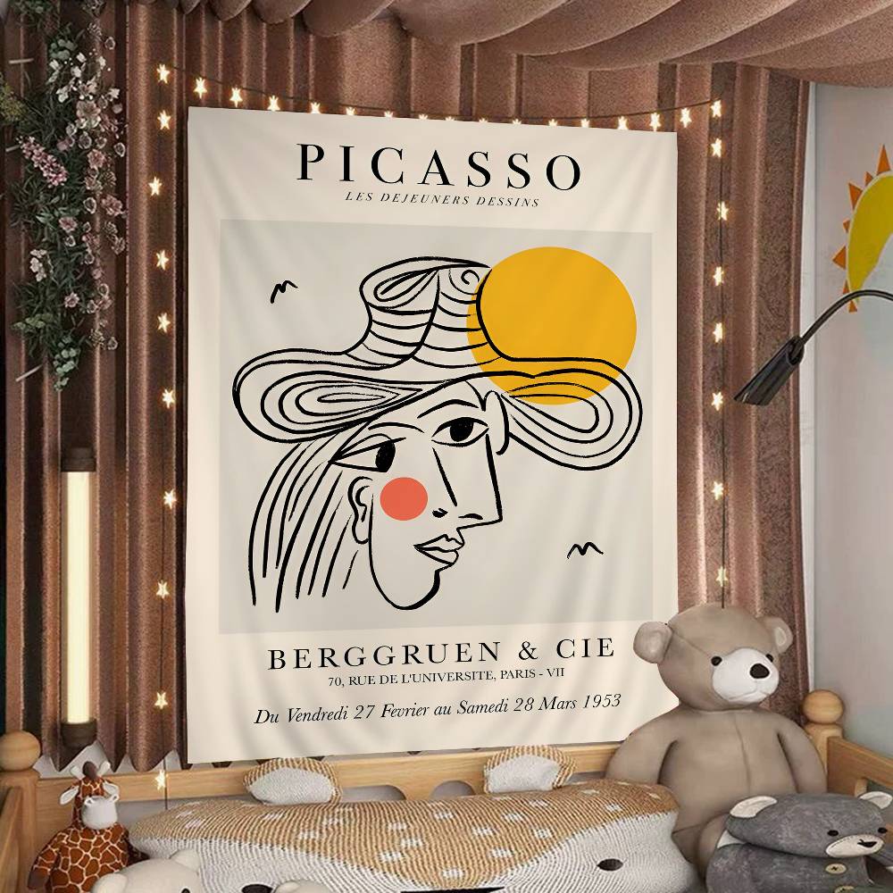 Picasso Woman Cartoon Tapestry Home Decoration hippie bohemian decoration divination Home Decor