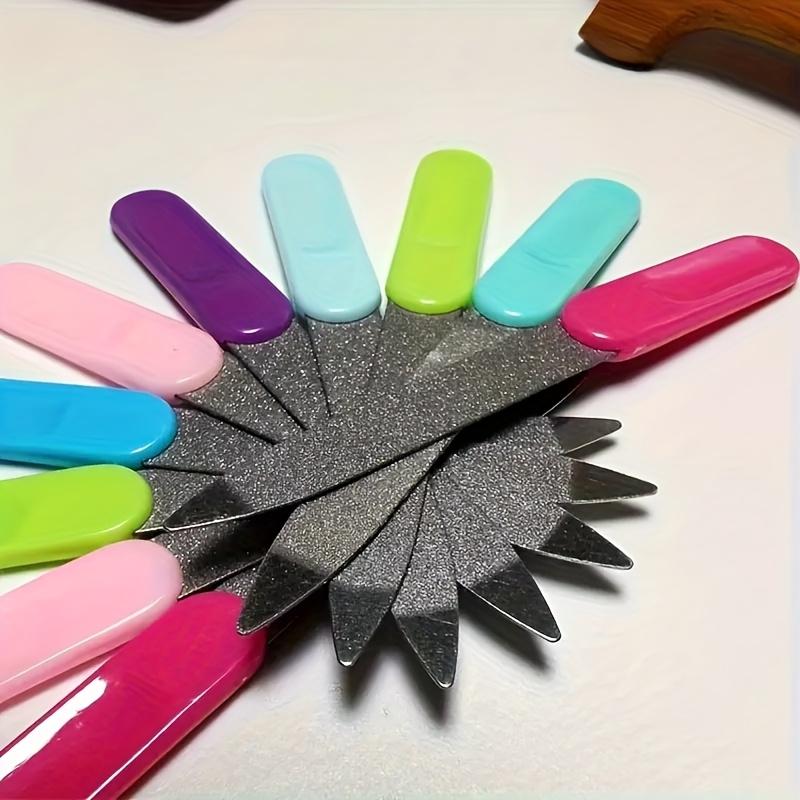 6pz Strisce Lima Doppia Faccia in Acciaio Inossidabile Lima Levigante e Lucidante Strumenti per Manicure Casalinga Strumenti per Salone di Unghie