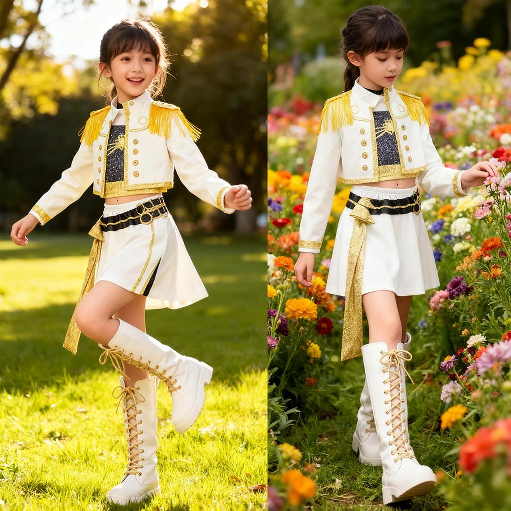 AOTYP Cosplay Halloween Costume Cultural School Group Photo Halloween Girls' Costume, Kids' Set, Disguise, Cosplay, Festival, Festival, Outfit, Shoot,
