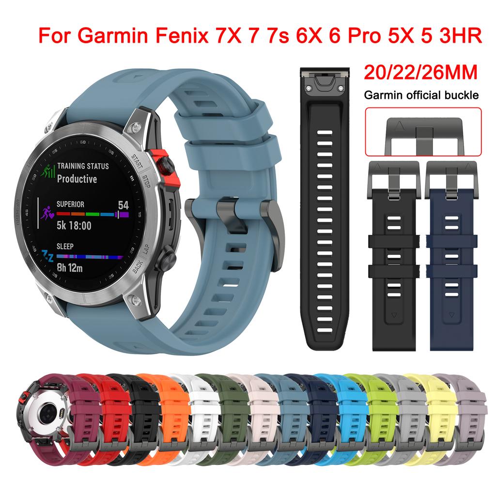 Rychloupínací 20 22mm 26mm řemínky na hodinky pro Garmin Fenix 7X 7 7S 6X 6 6S Pro Silikonový řemínek na hodinky Fenix 8 E Epix Pro 5X 5 Plus Náramek