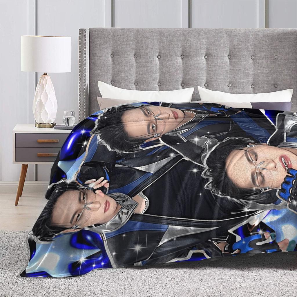 Ateez Seonghwa (3) Blanket  Travel Flannel Throw Blanket For Living Room Super Soft Design Quality Bedspread Gift Idea