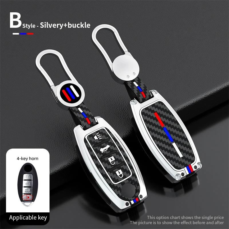 Zinc Alloy Car Key Case Cover 2/3/4/5 Button For Nissan Rogue Altima Maxima Sentra X Trail Patrol Murano Pathfinder Armada Versa