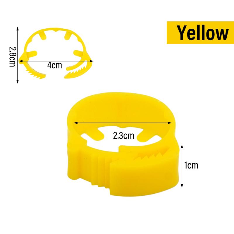 30PCS/50PCS Adjustable Chicken Foot Rings 6 Colors Inner Diameter Size 2~2.4cm Chicken Poultry Flexible Retractable Foot Rings