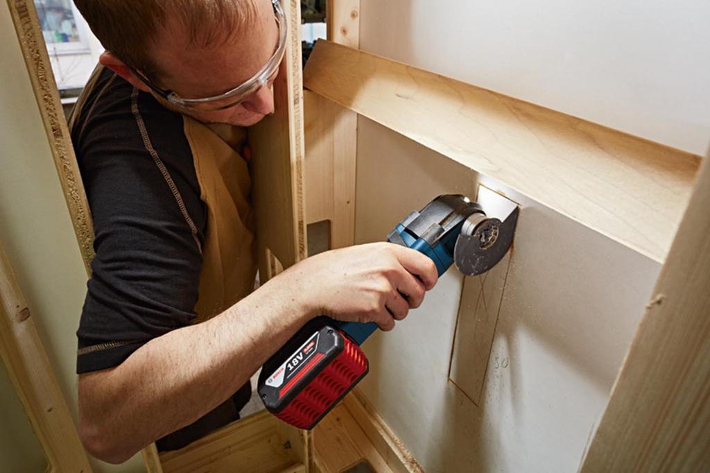 Bosch Professional 18V Cordless and 1 Carrying Case Multi-Tool (Cut Sewn) (6.0Ah Piece, Charger, Included) GMF18V-28