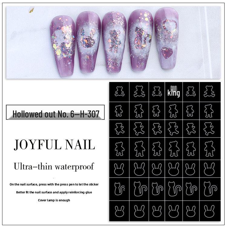Nail Art Stencils: Heart & Starry Sky Ombre Decals