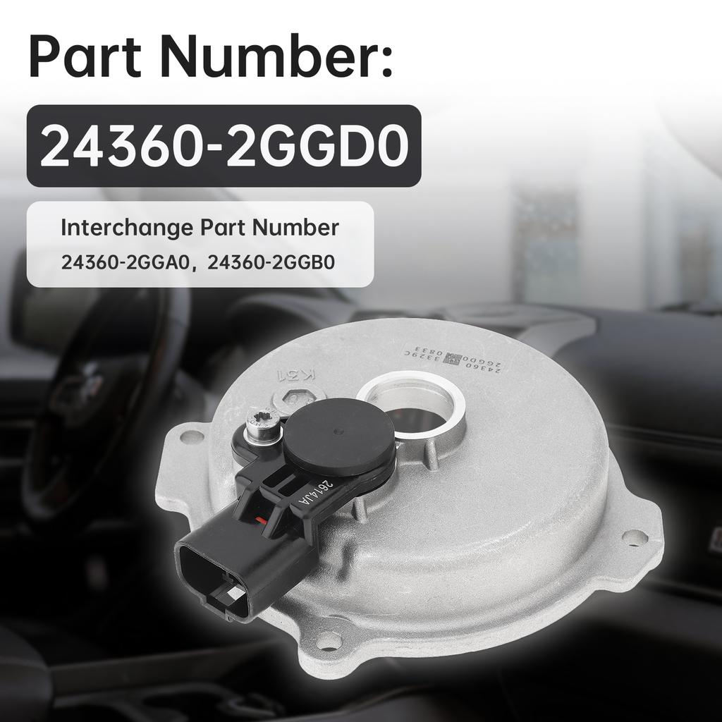 24360-2GGD0 Camshaft Position Actuator Kit for Kia, 2-Pin VVT Solenoid w/Cover & Seal, Solves P0011/P0014 Codes, Engine Timing Control Sensor