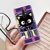KT76 Niedliche Chococat Hülle für Samsung A04 A14 A23 A34 A54 M23 M33 M52 M53 Realme 10 9 C30S C35 C55 VIVO Y02S Y21 Y33S Y51 X80 Pro Klare Hülle