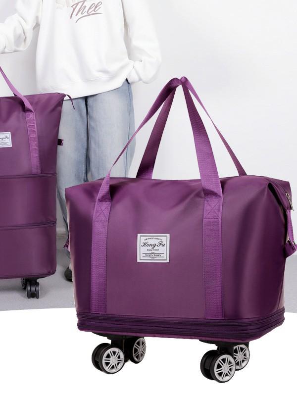Large Capacity Multi-Functional Travel Bag with Universal Wheels and Luggage Handle Attachment