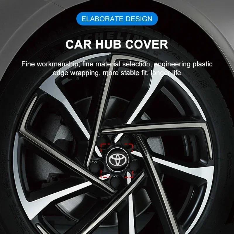 4pcs 60mm Car Wheel Center Hub Center Cap Rim Hub Dustproof Cover Emblemem For Toyota Camry Corolla Yaris Chr Auris Avensis T25