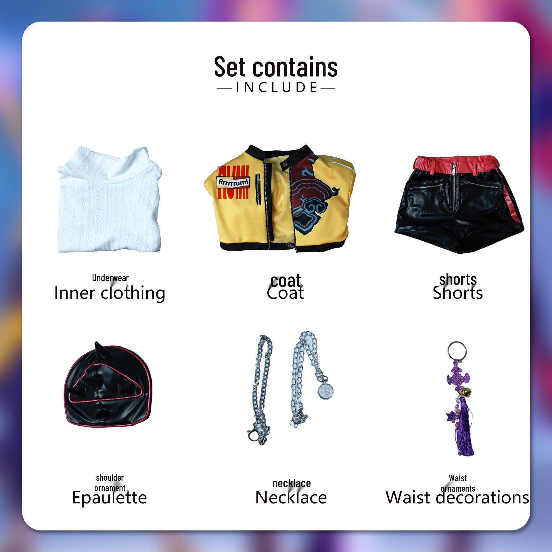 

Костюм для косплею дівочої групи Мисливців на демонів - Міла, Кос, Зої, Люмі Повний комплект XS