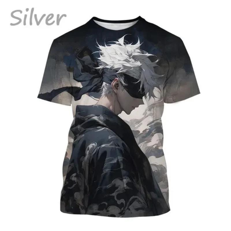 Camiseta con estampado 3D de Gojo Satoru e Itadoru Yuji para hombre,ropa de moda con gráfico de Jujutsu Kaiju,