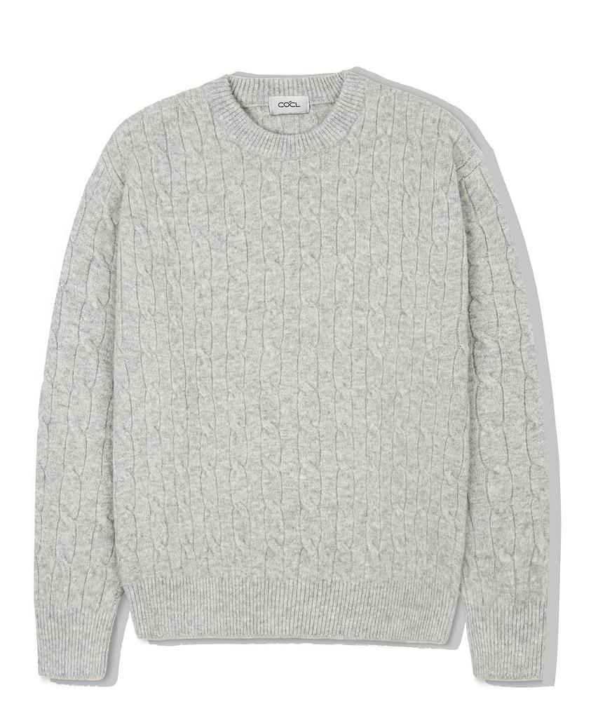 COSTUME O’CLOCK Cable Round Heavy Knit Pullover 11 Color Cooskt068 (B Type)