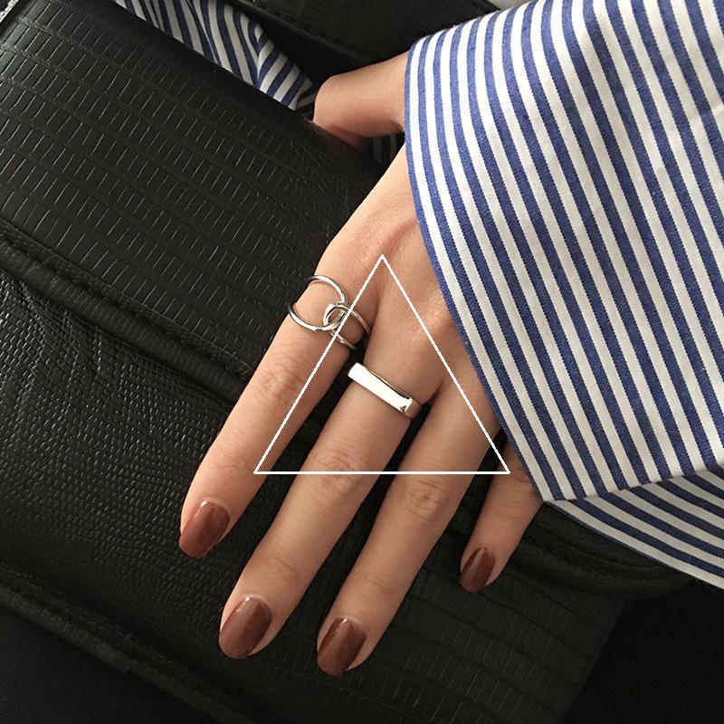 Korean-Style S925 Sterling Silver Ring - Simple, Retro, Trendy Index Finger Ring for Women