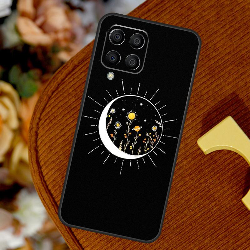 Sun Moon Flowers For Samsung Galaxy M14 M34 M54 M12 M32 M52 M53 M33 M13 M20 M15 M55 M31s M30s M21 M51 Case