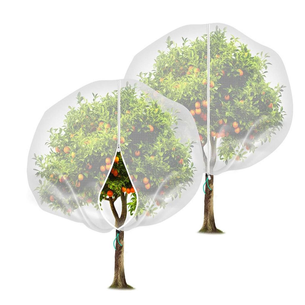 Sacchi di copertura per piante con coulisse, reti da giardino in rete, reti riutilizzabili per insetti e frutta, attrezzi da giardino