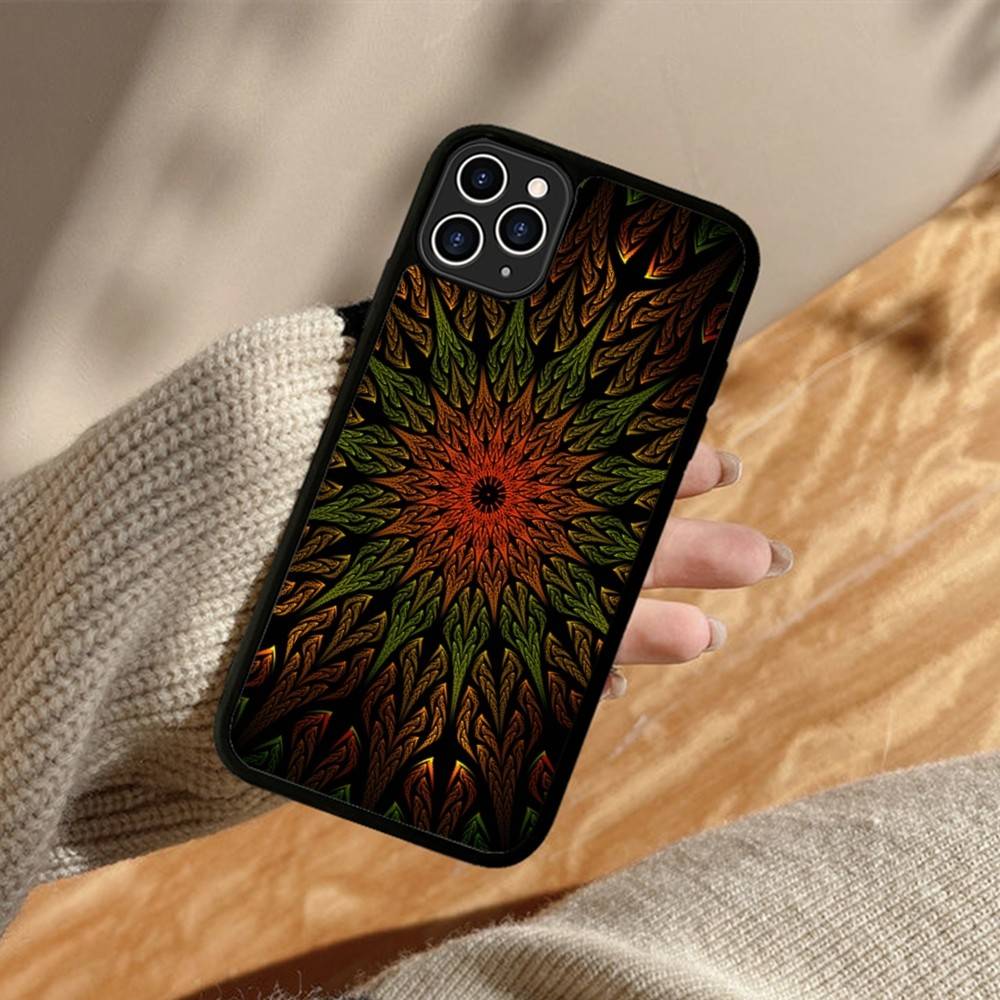 Mandala Painting PC+TPU Phone Case For iPhone 17 16 15 14 PRO MAX 11 12 13 PLUS MINI Cover