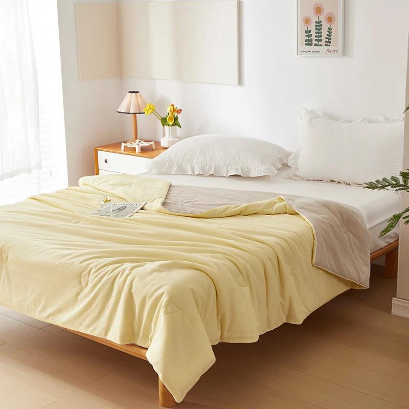 

2025 new waffle foam soybean summer quilt student dormitory summer cool quilt machine washable air conditioner quilt 150x200cm 1pcs