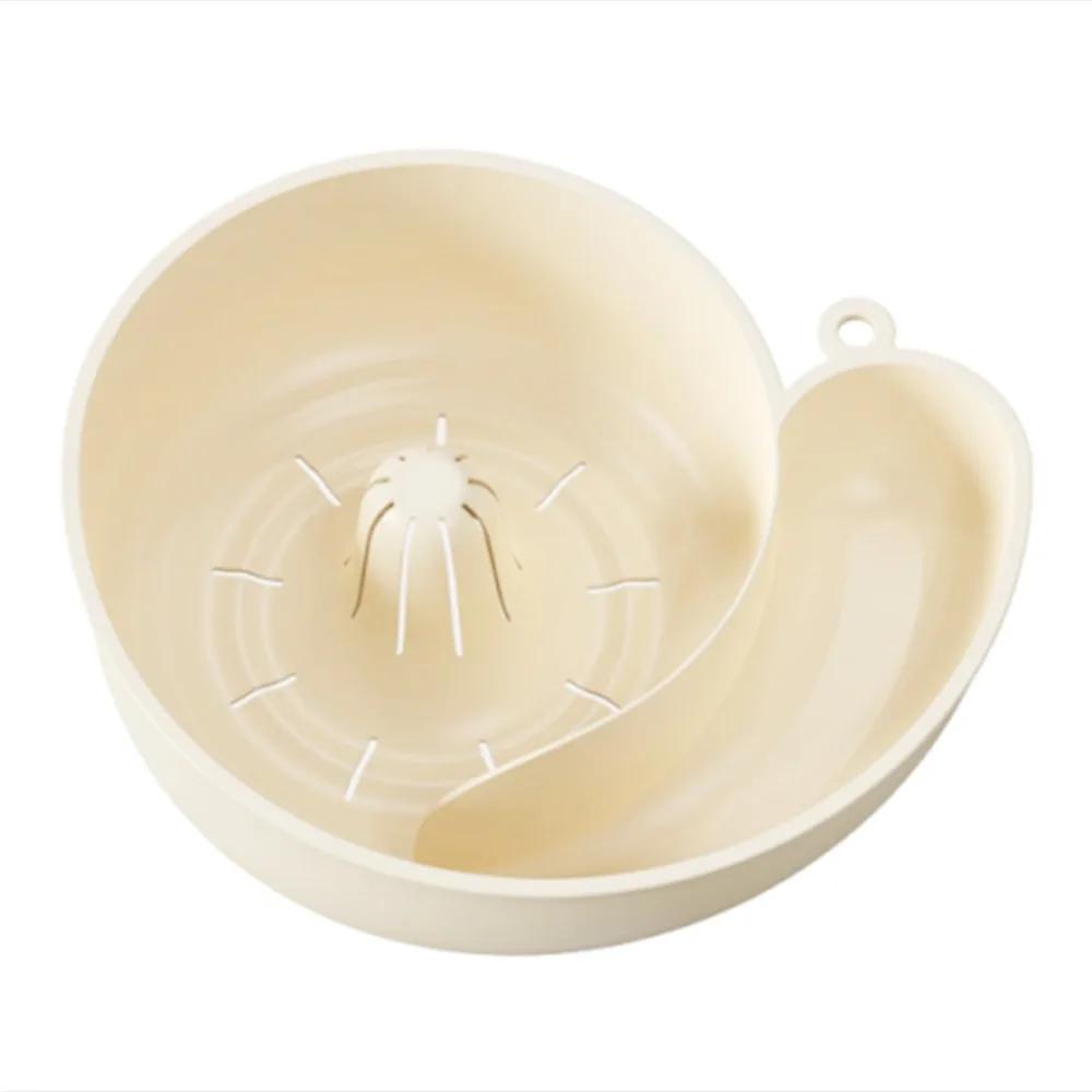 Snail Shape Fruit Drainer Basket Automatic Rotation Clean Creative Fruit Storage Basket Food-Grade Reusable Water Filter Bowl