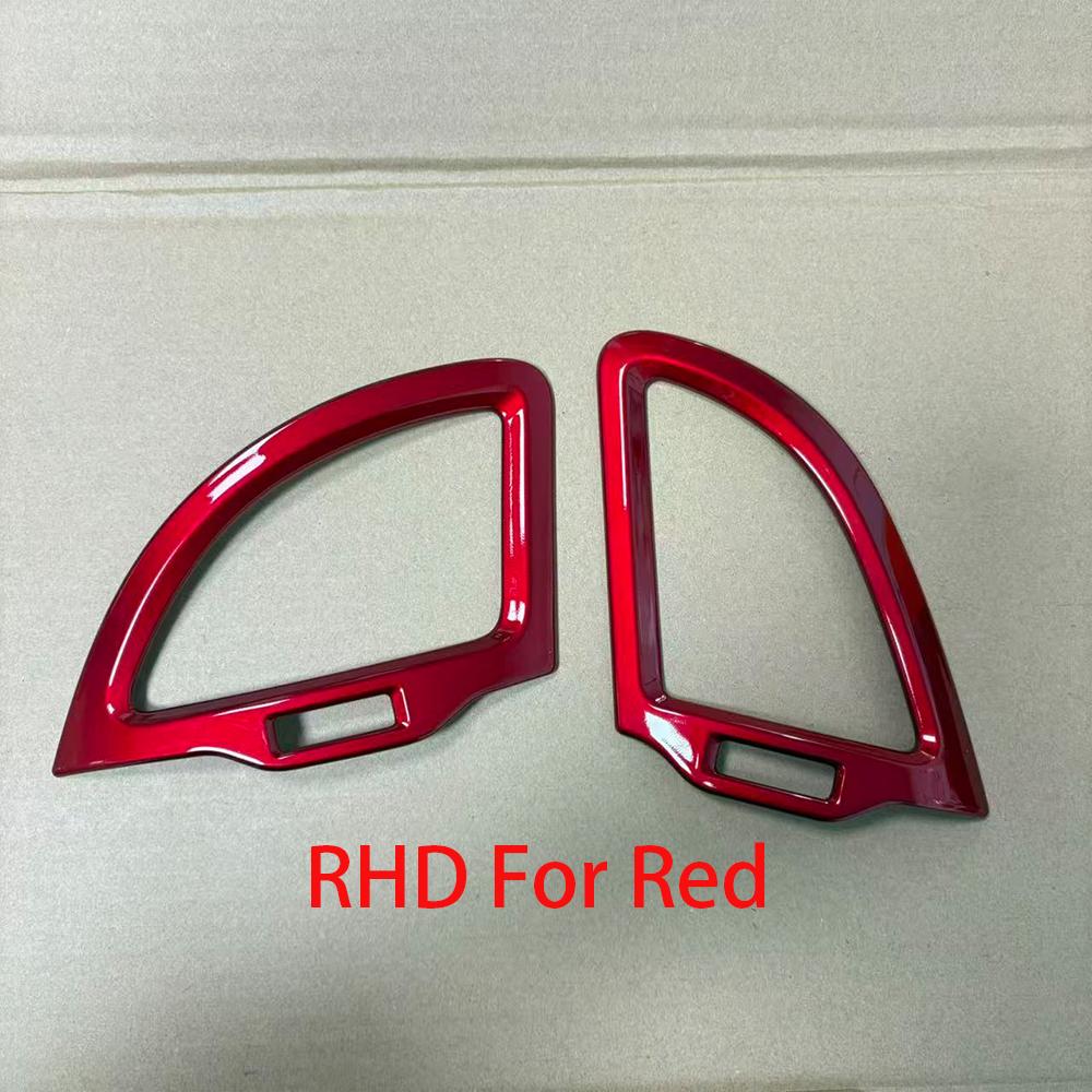 LHD/RHD For Kia Stinger 2018- Car Tuning Carbon Fiber ABS Both Side Vent Cover Trim Accessories