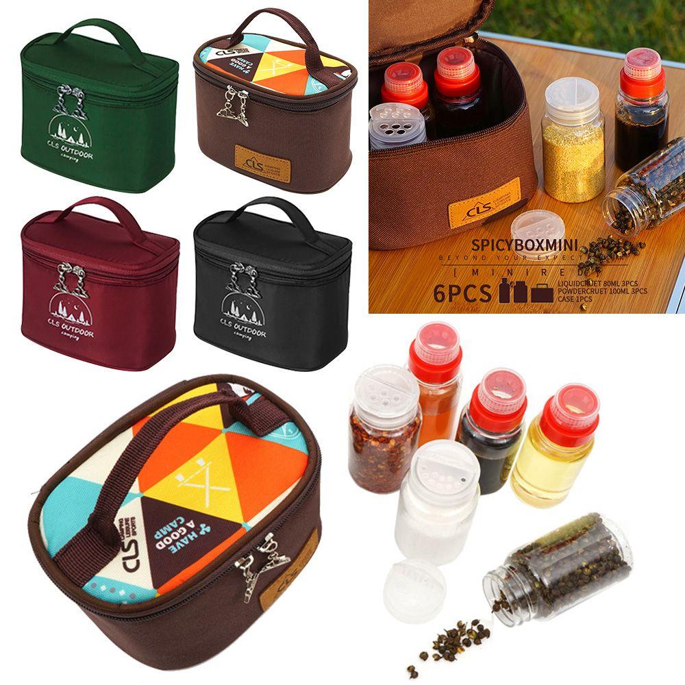 

Коробка для приправ Пешие прогулки Кемпинг Бутылки для приправ Сумка для хранения приправ Сумка для хранения Набор бутылок для специй