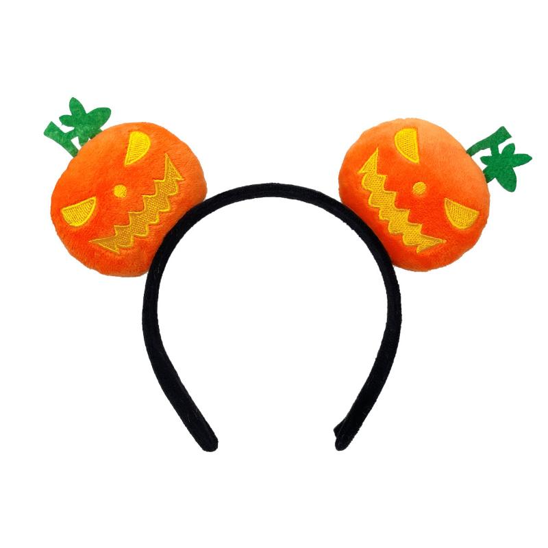 Bandeau Citrouille d'Halloween Accessoire de Costume Festif Mignonne Poupée Cartoon Bandeau pour Cheveux Style Sombre Tendance Personnalité Couvre-chef Unisexe