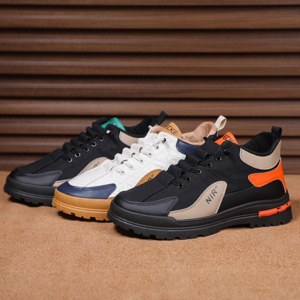 Men's Shoes Are Fashionable, Simple and Comfortable Casual Sports Shoes Korean Version of Versatile Men's Shoes Low-top Lace-up Dad Forrest Gump Shoes