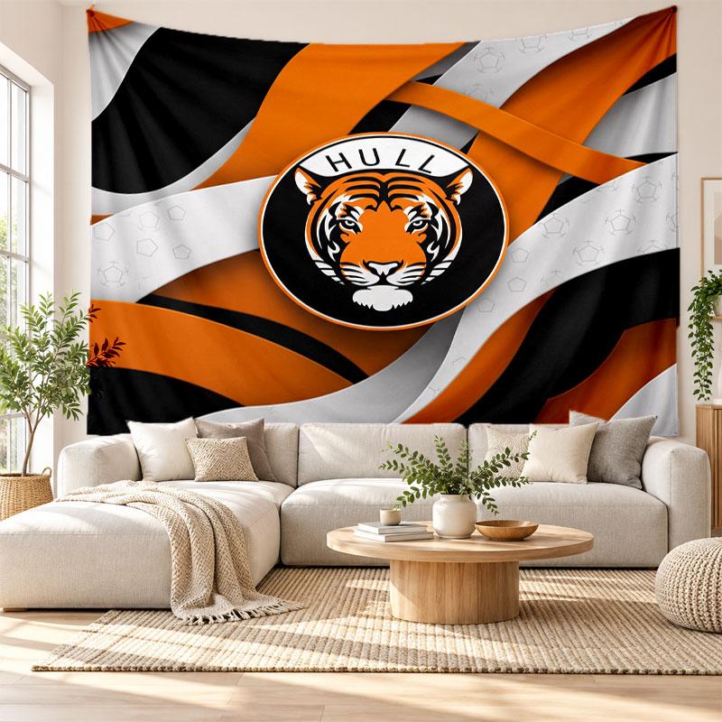 Hull City Football Wall Tapestry, Soft Fabric Wall Hanging, Decorative Backdrop For Bedroom Home Wall Art