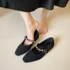 Women's Shallow-mouthed, One-button, Soft-soled, Commuter Flat Single Shoes