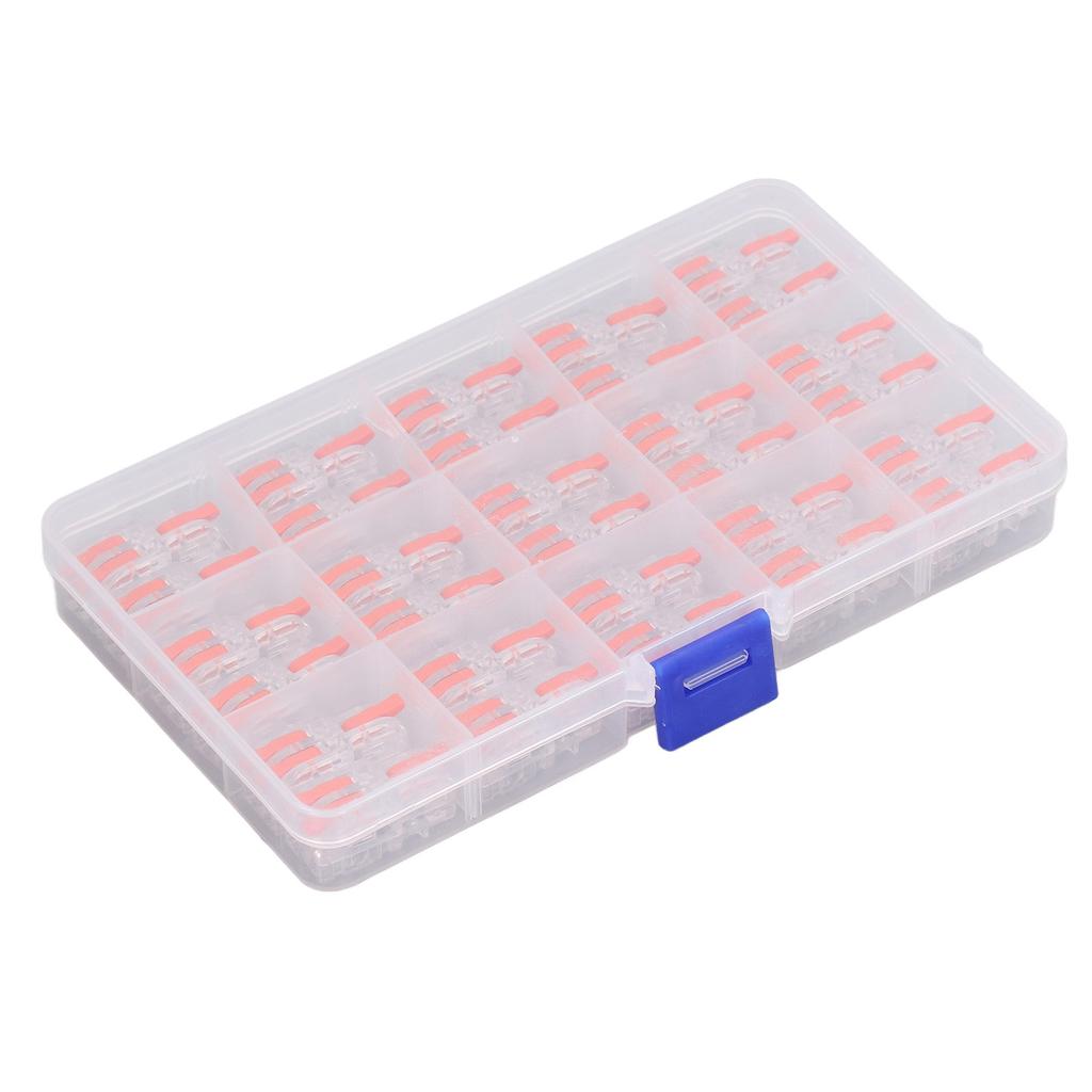 30PCS Quick Splicing Wire Connector Transparent PC Copper Stripping Terminal Splitter DF‑12