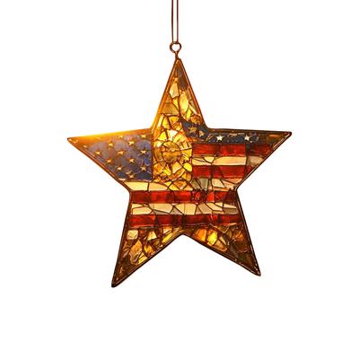 Light-Transparent Hanging Ornaments - Plastic 2D Flat Ornaments - Single Sided 3.9 Inch Christmas Decorations For Walls And Doors